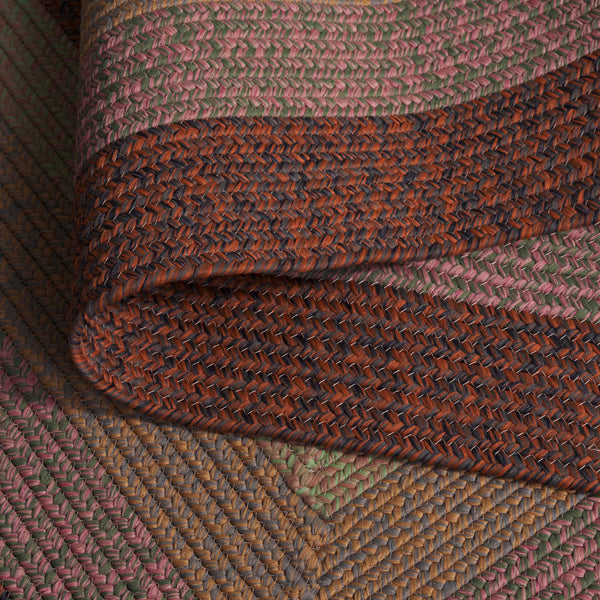 Safavieh Braded Braided Rugs Hand-woven Area Rug In Elegant Earth Tones - Versatile Indoor/Outdoor Décor Piece Dark Brown ,Light Green Polypropylene Pile Brd320t-3r