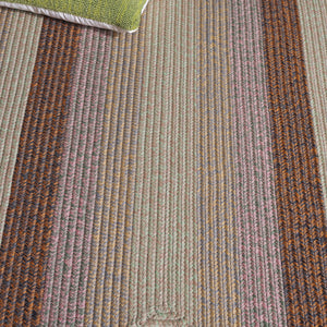 Safavieh Braded Braided Rugs Hand-woven Area Rug In Elegant Earth Tones - Versatile Indoor/Outdoor Décor Piece Dark Brown ,Light Green Polypropylene Pile Brd320t-3r