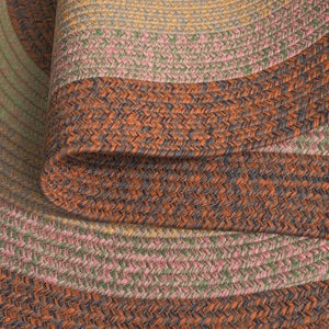 Safavieh Braded Braided Rugs Hand-woven Area Rug In Elegant Earth Tones - Versatile Indoor/Outdoor Décor Piece Dark Brown ,Light Green Polypropylene Pile Brd320t-3r