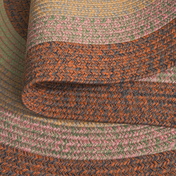 Safavieh Braded Braided Rugs Hand-woven Area Rug In Elegant Earth Tones - Versatile Indoor/Outdoor Décor Piece Dark Brown ,Light Green Polypropylene Pile Brd320t-3r