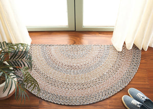 Safavieh Braided Area Rug - Elegant Hand-woven Design For Indoor And Outdoor Spaces, Durable & Washable Quality Beige ,Light Grey Polypropylene Pile Brd321b-5ov