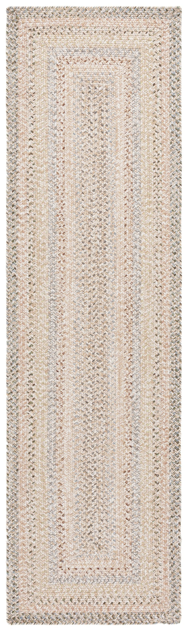 Safavieh Braided Area Rug - Elegant Hand-woven Design For Indoor And Outdoor Spaces, Durable & Washable Quality Beige ,Light Grey Polypropylene Pile Brd321b-5ov