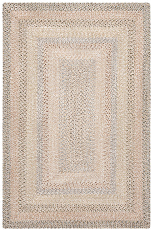 Safavieh Braided Area Rug - Elegant Hand-woven Design For Indoor And Outdoor Spaces, Durable & Washable Quality Beige ,Light Grey Polypropylene Pile Brd321b-5ov
