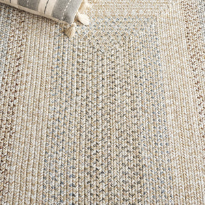 Safavieh Braided Area Rug - Elegant Hand-woven Design For Indoor And Outdoor Spaces, Durable & Washable Quality Beige ,Light Grey Polypropylene Pile Brd321b-5ov