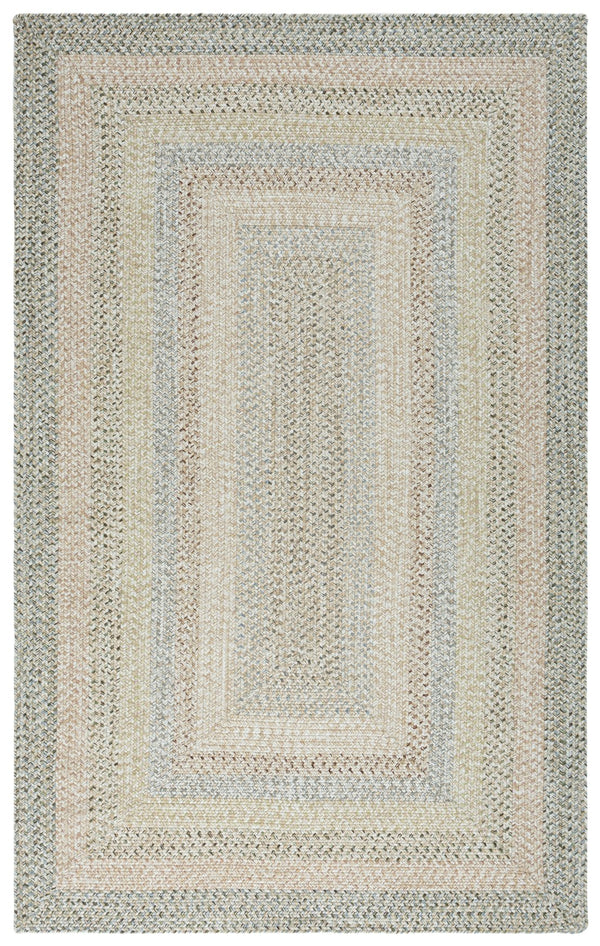 Safavieh Braided Area Rug - Elegant Hand-woven Design For Indoor And Outdoor Spaces, Durable & Washable Quality Beige ,Light Grey Polypropylene Pile Brd321b-5ov