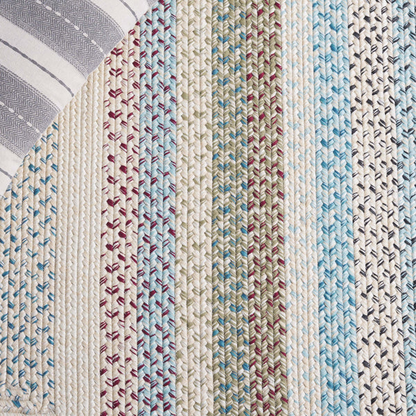 Safavieh Braided Area Rug – Handwoven Beige And Light Blue Design For Indoor/Outdoor Elegance And Comfort Beige ,Light Blue Polypropylene Pile Brd322b-5ov