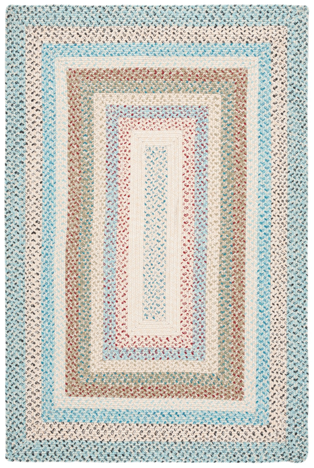 Safavieh Braided Rugs 322b Beige / Light Blue Beige ,Light Blue Polypropylene Pile Brd322b-3ov