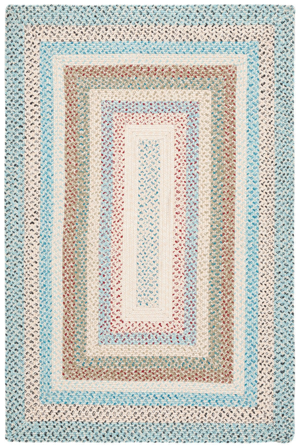 Safavieh Braided Area Rug – Handwoven Beige And Light Blue Design For Indoor/Outdoor Elegance And Comfort Beige ,Light Blue Polypropylene Pile Brd322b-5ov