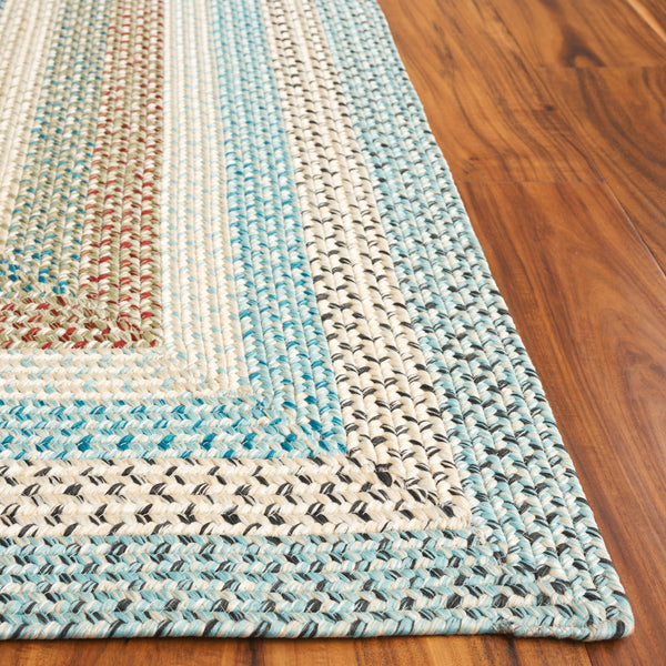 Safavieh Braided Area Rug – Handwoven Beige And Light Blue Design For Indoor/Outdoor Elegance And Comfort Beige ,Light Blue Polypropylene Pile Brd322b-5ov