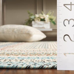 Safavieh Braided Area Rug – Handwoven Beige And Light Blue Design For Indoor/Outdoor Elegance And Comfort Beige ,Light Blue Polypropylene Pile Brd322b-5ov