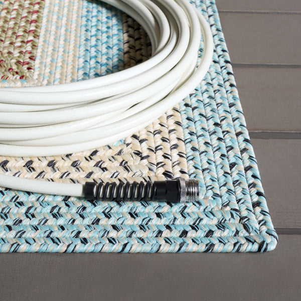 Safavieh Braided Area Rug – Handwoven Beige And Light Blue Design For Indoor/Outdoor Elegance And Comfort Beige ,Light Blue Polypropylene Pile Brd322b-5ov