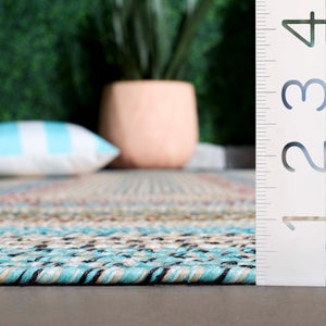 Safavieh Braided Area Rug – Handwoven Beige And Light Blue Design For Indoor/Outdoor Elegance And Comfort Beige ,Light Blue Polypropylene Pile Brd322b-5ov