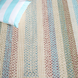 Safavieh Braided Area Rug – Handwoven Beige And Light Blue Design For Indoor/Outdoor Elegance And Comfort Beige ,Light Blue Polypropylene Pile Brd322b-5ov