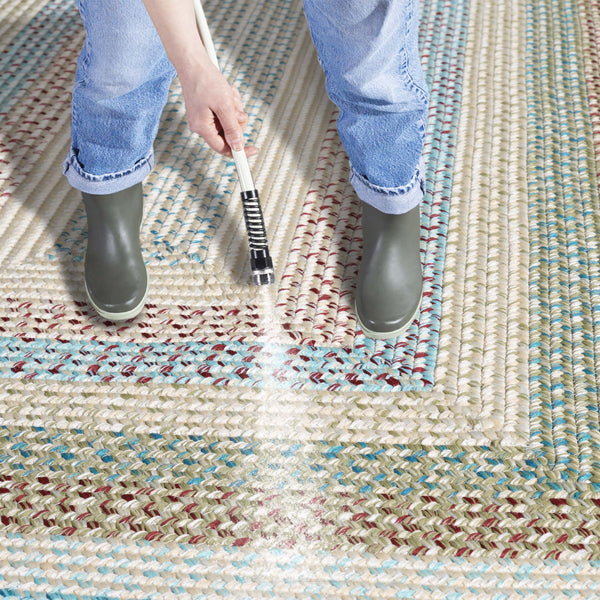 Safavieh Braided Area Rug – Handwoven Beige And Light Blue Design For Indoor/Outdoor Elegance And Comfort Beige ,Light Blue Polypropylene Pile Brd322b-5ov