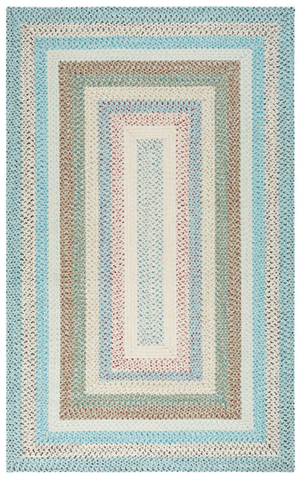 Safavieh Braided Area Rug – Handwoven Beige And Light Blue Design For Indoor/Outdoor Elegance And Comfort Beige ,Light Blue Polypropylene Pile Brd322b-5ov