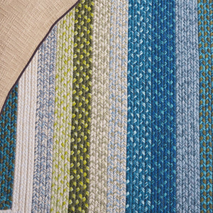 Safavieh Braided Area Rug - Timeless Elegance In Navy And Green, Hand-woven For Indoor & Outdoor Durability Navy ,Green Polypropylene Pile Brd323n-3ov