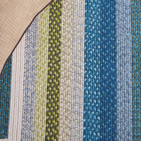 Safavieh Braided Area Rug - Timeless Elegance In Navy And Green, Hand-woven For Indoor & Outdoor Durability Navy ,Green Polypropylene Pile Brd323n-3ov