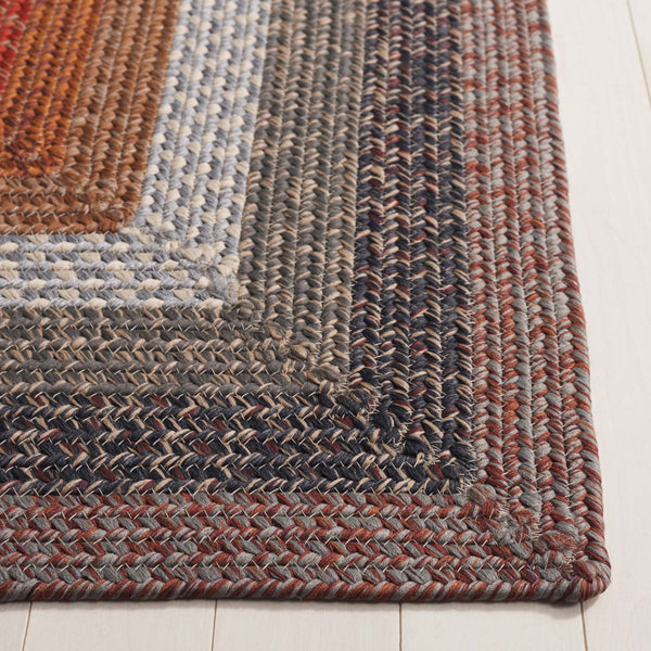 Safavieh Braided Area Rug - Timeless Elegance In Navy And Green, Hand-woven For Indoor & Outdoor Durability Brown ,Rust Polypropylene Pile Brd323t-5ov