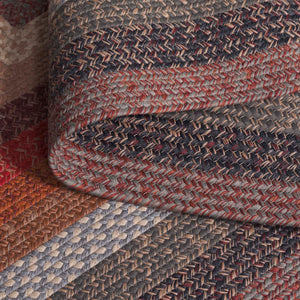 Safavieh Braided Area Rug - Timeless Elegance In Navy And Green, Hand-woven For Indoor & Outdoor Durability Brown ,Rust Polypropylene Pile Brd323t-5ov