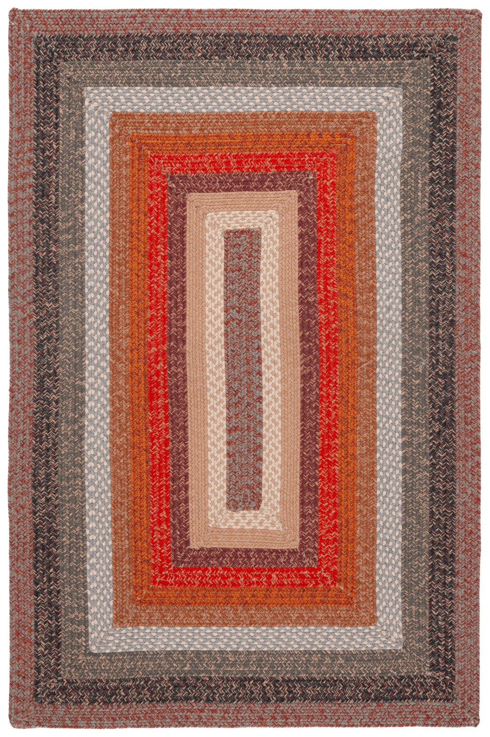 Safavieh Braided Rugs 323t Brown / Rust Brown ,Rust Polypropylene Pile Brd323t-3r