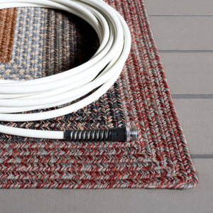 Safavieh Braided Area Rug - Timeless Elegance In Navy And Green, Hand-woven For Indoor & Outdoor Durability Brown ,Rust Polypropylene Pile Brd323t-5ov