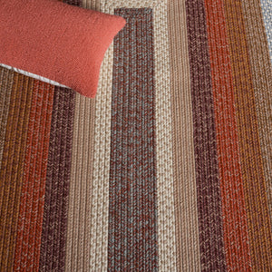 Safavieh Braided Area Rug - Timeless Elegance In Navy And Green, Hand-woven For Indoor & Outdoor Durability Brown ,Rust Polypropylene Pile Brd323t-5ov