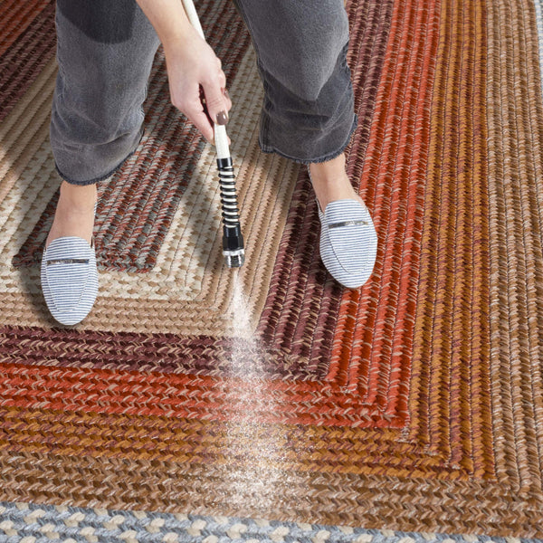 Safavieh Braided Area Rug - Timeless Elegance In Navy And Green, Hand-woven For Indoor & Outdoor Durability Brown ,Rust Polypropylene Pile Brd323t-5ov