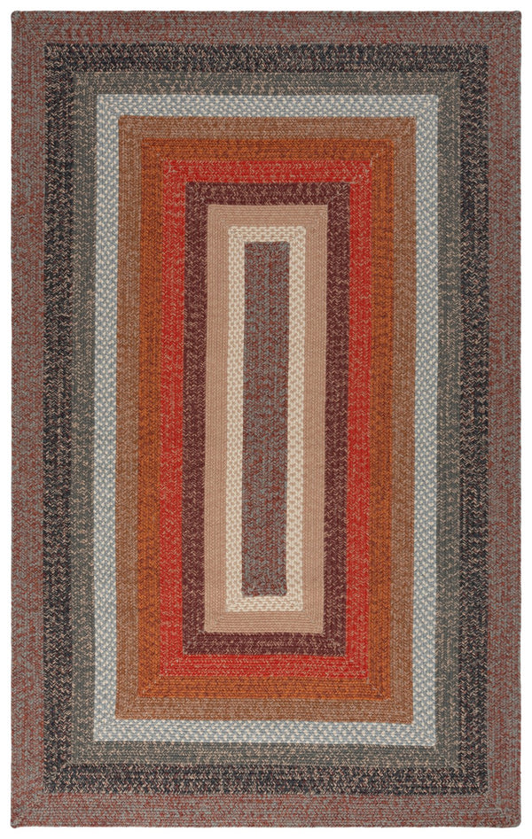 Safavieh Braided Area Rug - Timeless Elegance In Navy And Green, Hand-woven For Indoor & Outdoor Durability Brown ,Rust Polypropylene Pile Brd323t-5ov