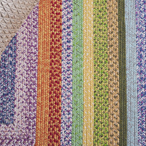 Safavieh Braided Area Rug - Handwoven Durability And Rustic Charm For Indoor & Outdoor Spaces, Easy Care Green ,Rust Polypropylene Pile Brd324y-3ov