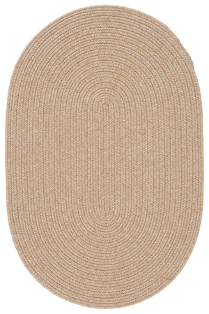 Safavieh Braided Hand‑Loomed Gold Oval Area Rug — Soft, Durable Polyblend Pile For Cozy Entryways & Nooks 6'-0" x 9'-0" BRD375D-6OV