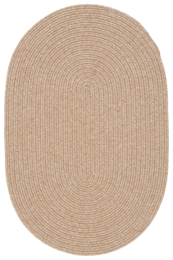 Safavieh Braided Hand‑Loomed Gold Oval Area Rug — Soft, Durable Polyblend Pile For Cozy Entryways & Nooks 6'-0" x 9'-0" BRD375D-6OV