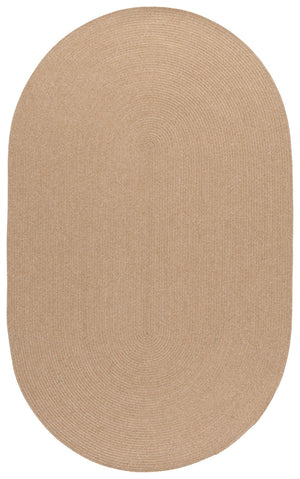 Safavieh Braided Hand‑Loomed Gold Oval Area Rug — Soft, Durable Polyblend Pile For Cozy Entryways & Nooks 6'-0" x 9'-0" BRD375D-6OV