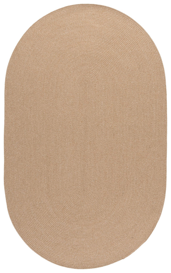Safavieh Braided Hand‑Loomed Gold Oval Area Rug — Soft, Durable Polyblend Pile For Cozy Entryways & Nooks 6'-0" x 9'-0" BRD375D-6OV