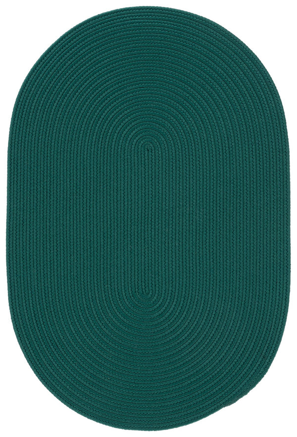 Safavieh Braided Hand-Loomed Green Oval Rug — Low-Profile, Durable Polypropylene-Polyester Blend For High-Traffic Areas 4'-0" x 6'-0" BRD375Y-4OV