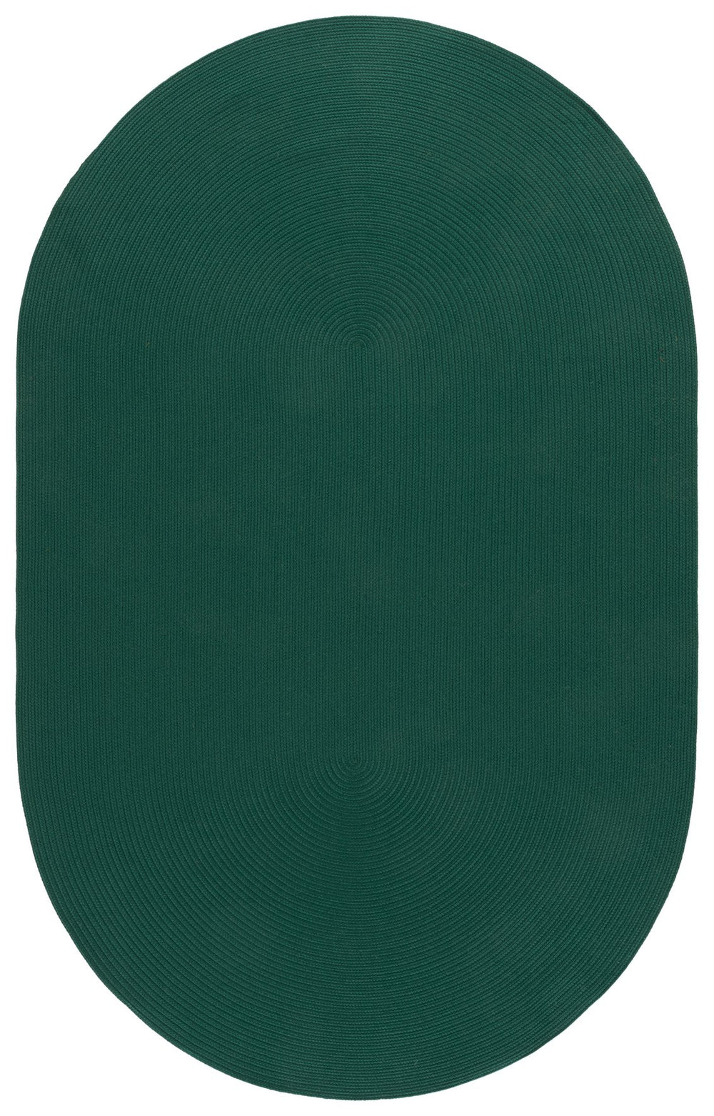 Safavieh Braided Hand-Loomed Green Oval Rug — Low-Profile, Durable Polypropylene-Polyester Blend For High-Traffic Areas 4'-0" x 6'-0" BRD375Y-4OV