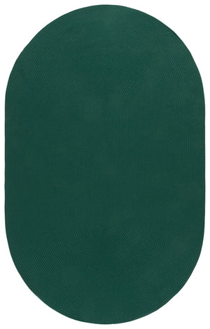 Safavieh Braided Hand-Loomed Green Oval Rug — Low-Profile, Durable Polypropylene-Polyester Blend For High-Traffic Areas 4'-0" x 6'-0" BRD375Y-4OV
