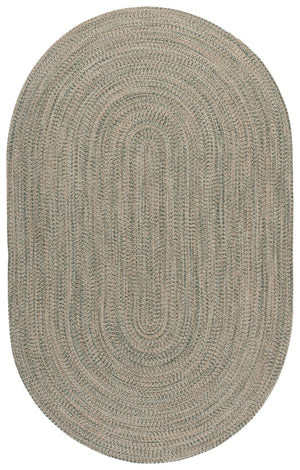 Safavieh Braided Hand-Loomed Oval Area Rug In Gold And Green — Durable Braided Texture, Stain-Resistant Comfort 5'-0" x 8'-0" BRD376D-5OV