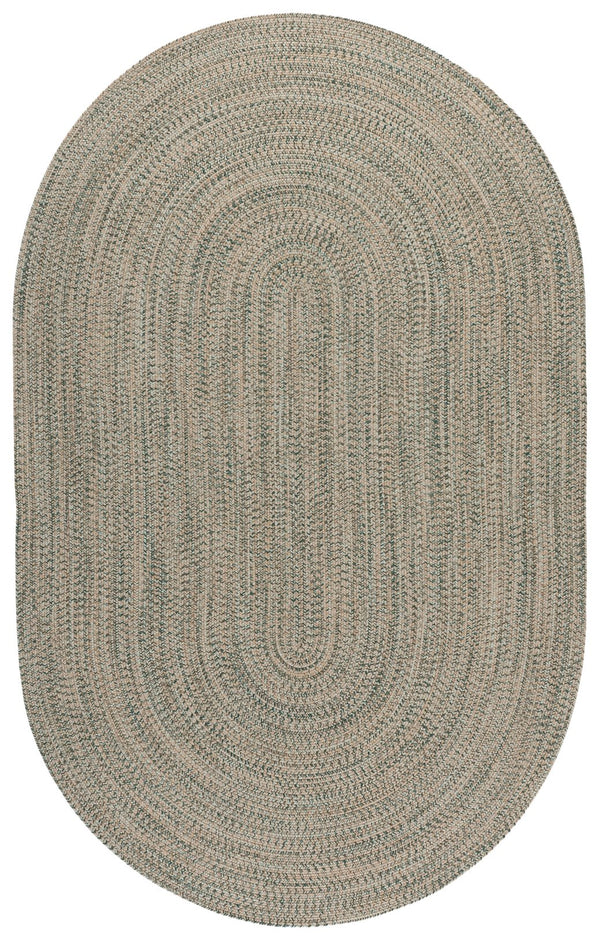 Safavieh Braided Hand-Loomed Oval Area Rug In Gold And Green — Durable Braided Texture, Stain-Resistant Comfort 5'-0" x 8'-0" BRD376D-5OV