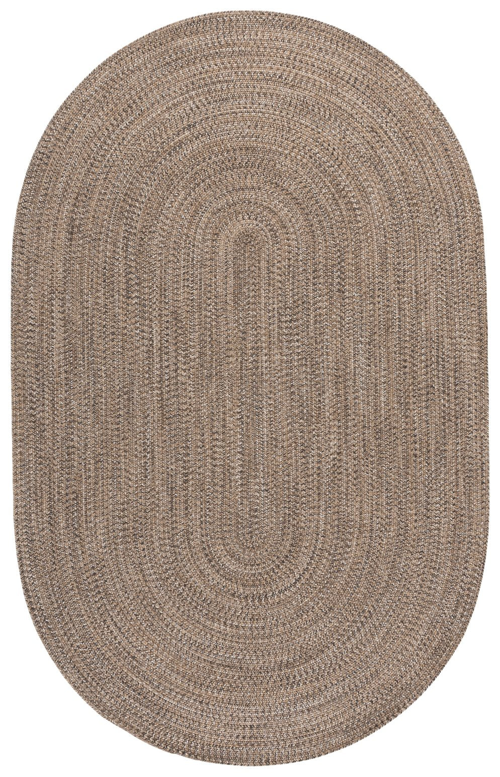 Safavieh Braided Hand-Loomed 4X6 Oval Rug Brown Beige — Durable, Low-Profile 3/8" Pile, Stain-Resistant Blend BRD376T-4OV
