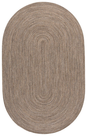 Safavieh Braided Hand-Loomed 4X6 Oval Rug Brown Beige — Durable, Low-Profile 3/8" Pile, Stain-Resistant Blend BRD376T-4OV