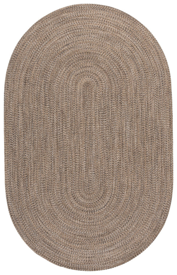 Safavieh Braided Hand-Loomed 4X6 Oval Rug Brown Beige — Durable, Low-Profile 3/8" Pile, Stain-Resistant Blend BRD376T-4OV