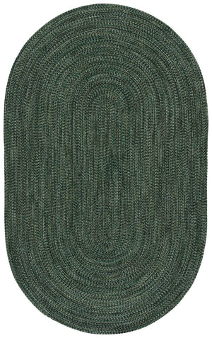 Safavieh Braided 6X9 Oval Green Area Rug — Hand-Loomed Braided Poly Blend, Low-Profile 3/8" Pile, Durable Style BRD376Y-6OV