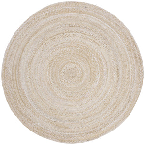 Safavieh Braided Hand-Woven Oval Cotton Rug Beige — Low-Profile Bohemian Flatweave, Durable & Cozy Finish 8'-0" x 10'-0" BRD452B-8OV