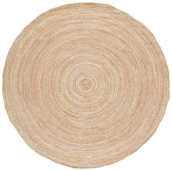 Safavieh Braided Hand-Woven Oval Cotton Rug Beige — Low-Profile Bohemian Flatweave, Durable & Cozy Finish 8'-0" x 10'-0" BRD452B-8OV