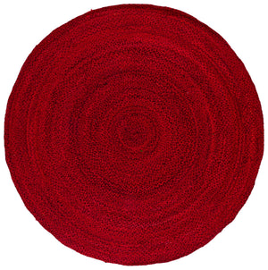 Safavieh Braided Oval 6X8 Red Cotton Area Rug - Hand-Woven Indian Craft, Low-Profile Boho Coastal Accent BRD452Q-68OV