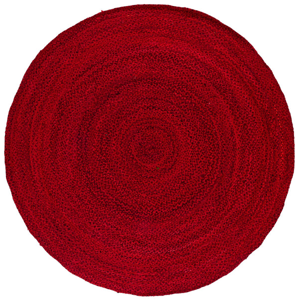 Safavieh Braided Oval 6X8 Red Cotton Area Rug - Hand-Woven Indian Craft, Low-Profile Boho Coastal Accent BRD452Q-68OV