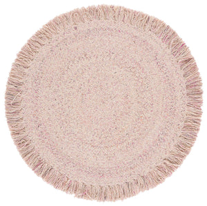 Safavieh Braided Hand-Woven Round Pink Area Rug — 90% Wool Blend, Braided Texture For Cozy Modern Spaces 6'-0" x 6'-0" BRD569U-6R