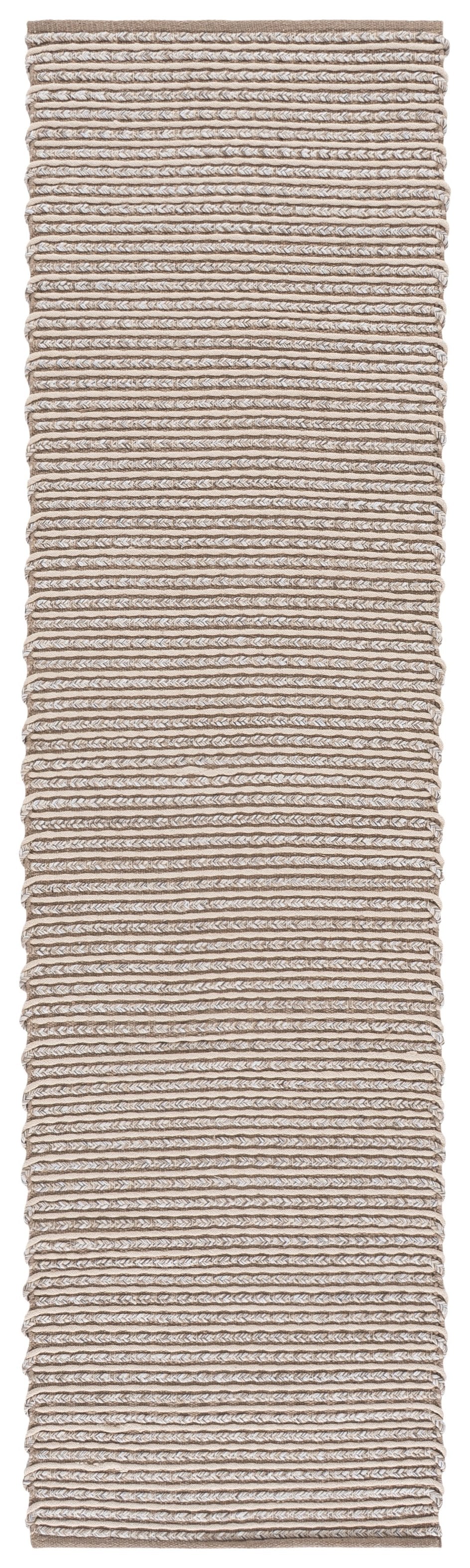 Safavieh Braided Beige Hand-Woven Cotton Area Rug — Soft Low-Pile Braided Texture For Cozy Modern Homes 4'-0" x 6'-0" BRD762B-4