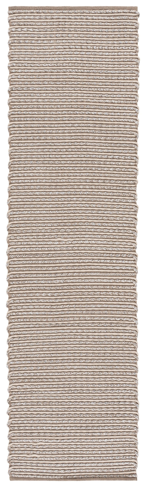 Safavieh Braided Hand-Woven Beige Runner — Low-Profile Cotton Pile, Durable Artisan Craftsmanship For Hallways 2'-3" x 8'-0" BRD762B-28