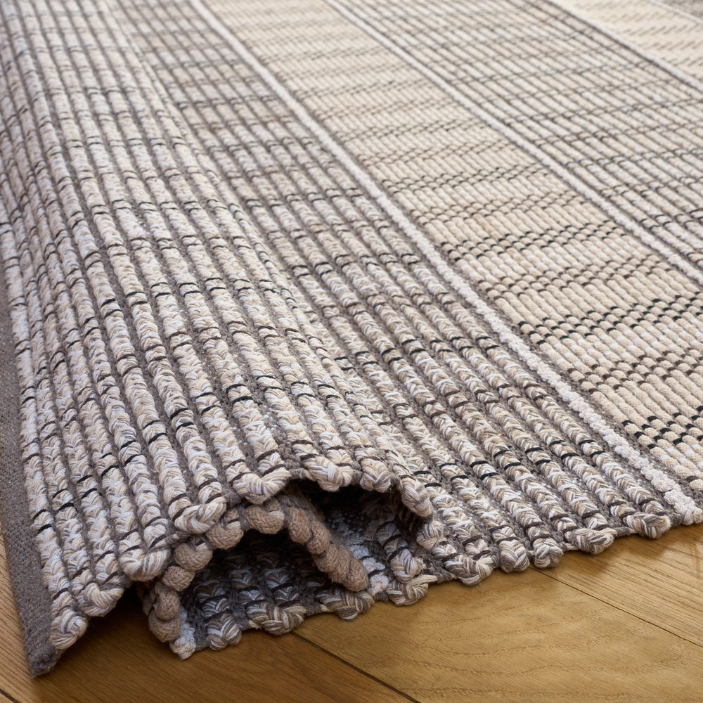 Safavieh Braided Handwoven Beige Brown Area Rug — Scandinavian Minimal Texture, Low-Profile Cotton Comfort 6'-0" x 6'-0" BRD764B-6SQ